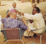 If the cap fits...Br Joe becomes a bishop...for a moment!