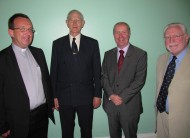 Fr Tom Deenihan (Chair, CLEO Board of Management), Br Matthew Feheney (CLEO Founder), Br Martin Kenneally (Congregation Leader, Presentation Brothers), Dr Frank Steele (Director, CLEO).