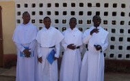 Br Emmanuel (2nd from left) with Br David Ang-Suura, Br Fidelis Tugpiel and Br John Dorgbadzi.