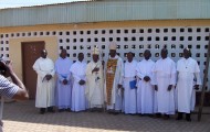 Br Emmanuel with the Bishop of Wa, Most Rev. Paul Bemile on the day of his Final Profession in 2012.