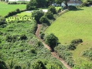 A view of our house and organic garden at Glór na hAbhann, Waterford