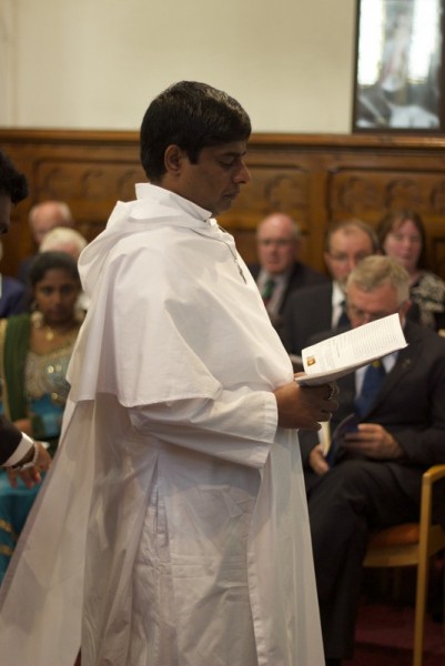 Brother Theiva pronounces his vows at the historic ceremony at Mount St Joseph.